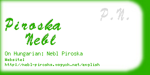 piroska nebl business card